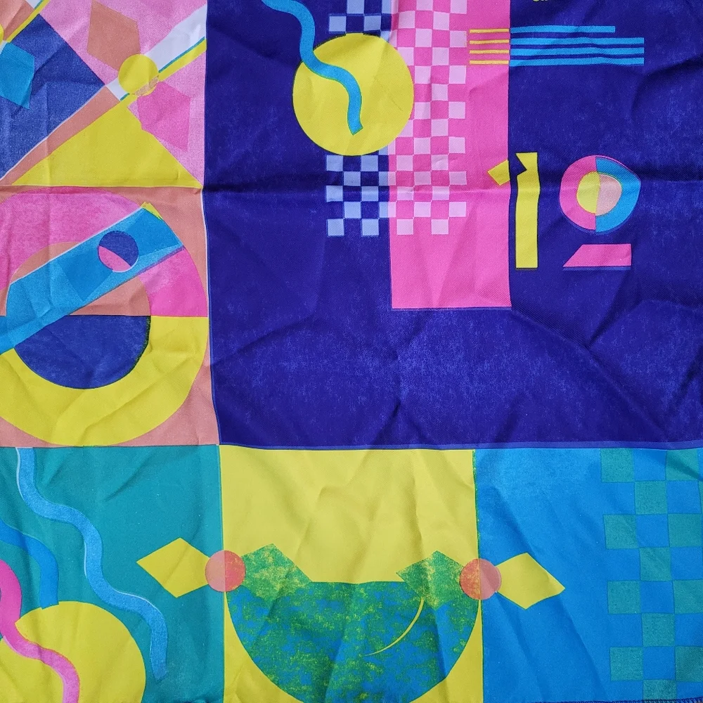 Lush Knot Wrap Colorful Abstract Pink Blue Yellow